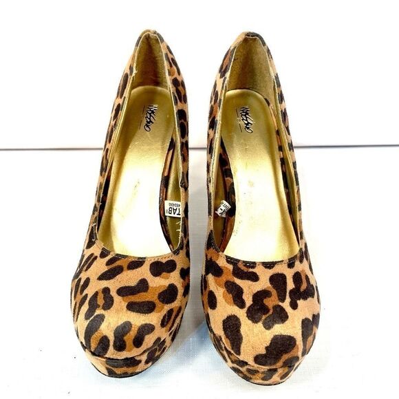 MOSSIMO FAUX SUEDE ANIMAL PRINT PLATFORMS SIZE 5.5 - Picture 2 of 5
